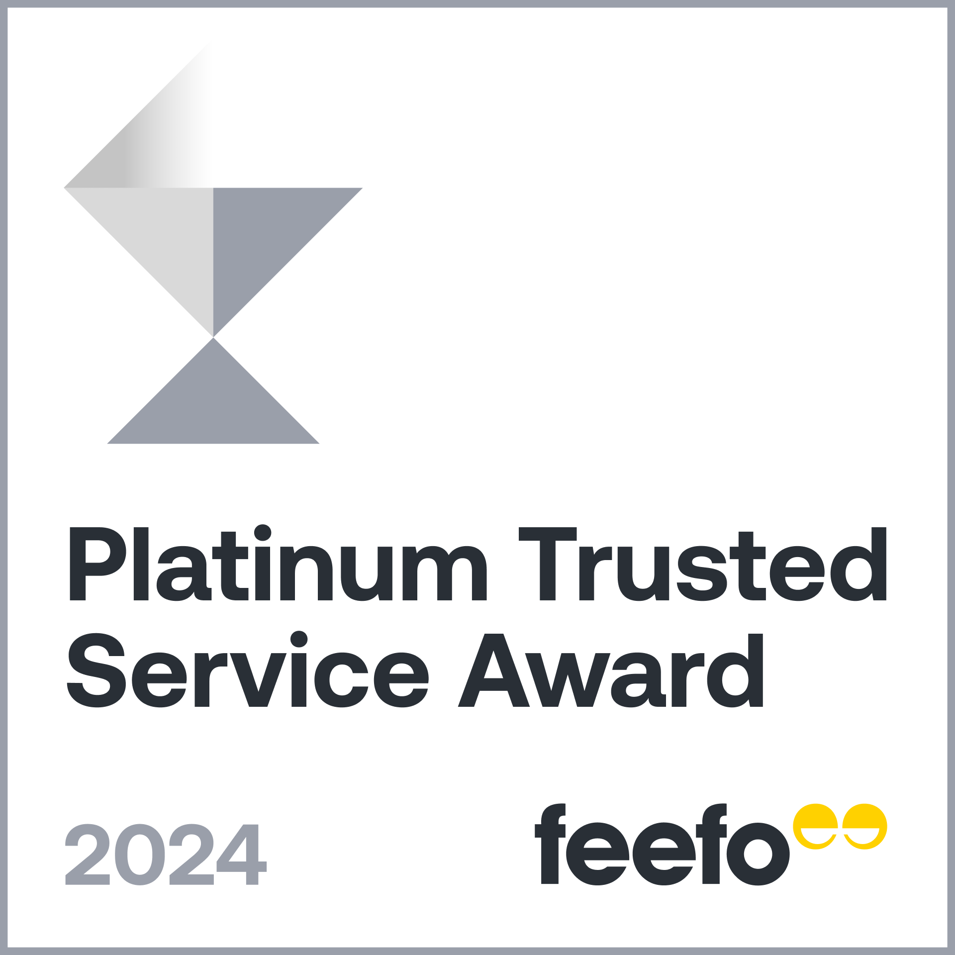 Feefo Platinum Trusted Service Award 2024